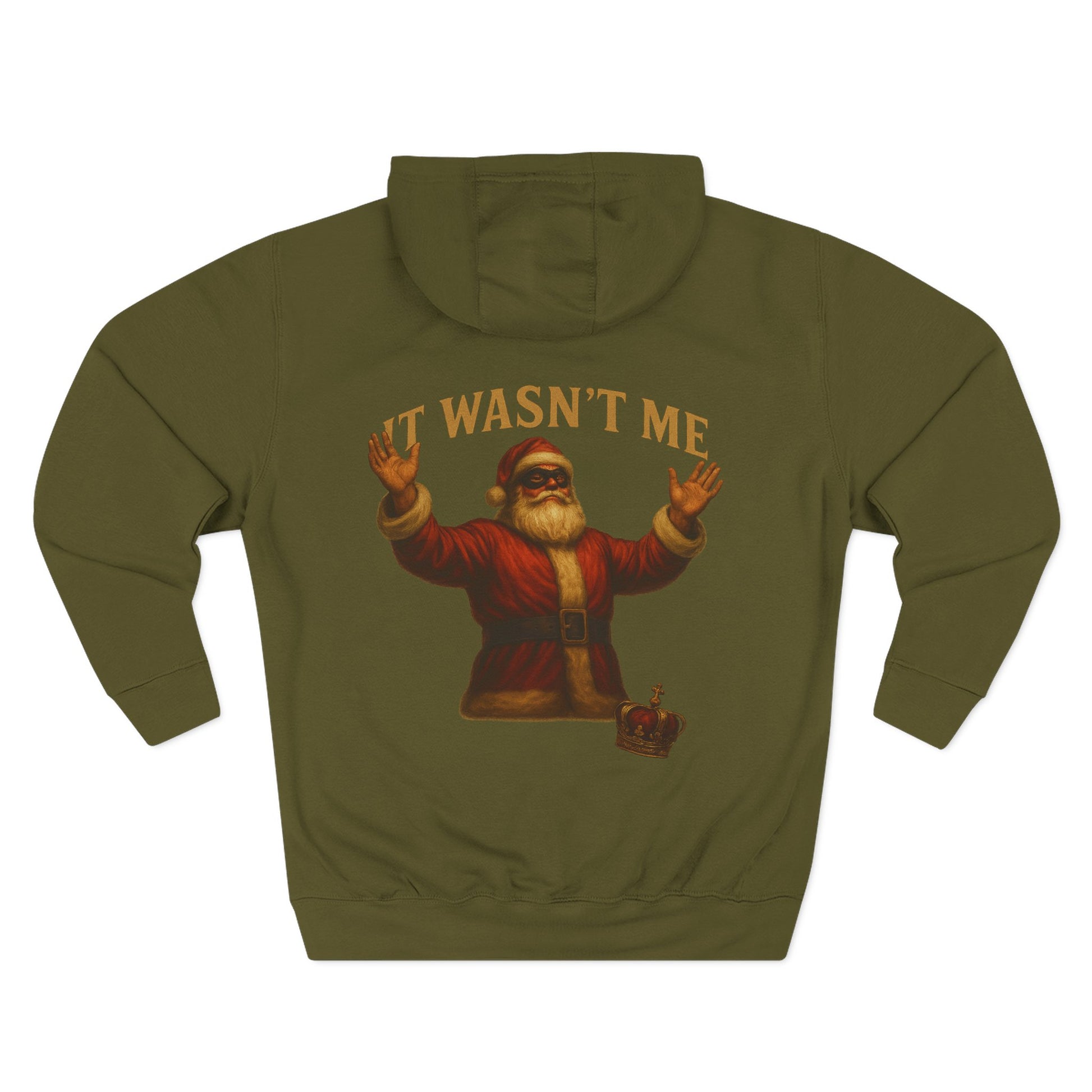It Wasn't Me Santa Hoodie Printify
