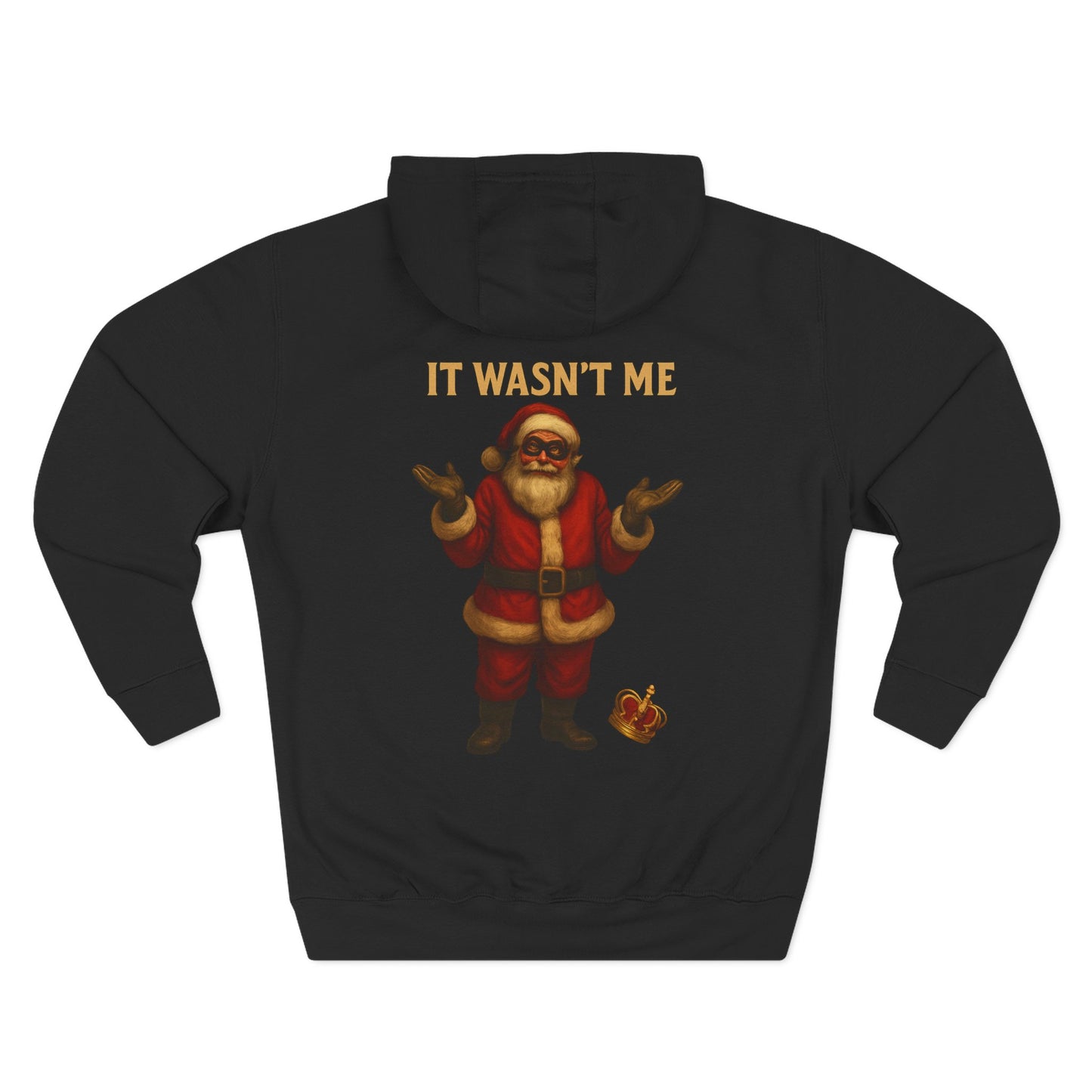It Wasn't Me Santa Hoodie | Christmas Santa Illustration Printify